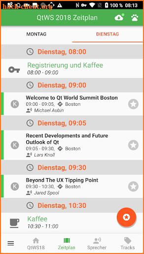 Qt World Summit 2018 Conference App screenshot