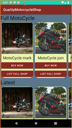 Quality Motorcycle Shop screenshot