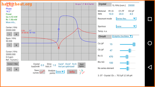 QuartzCrystal Oscillator Prof screenshot