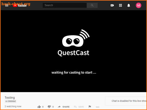 QuestCast: Twitch,YouTube…stream from Oculus Quest screenshot