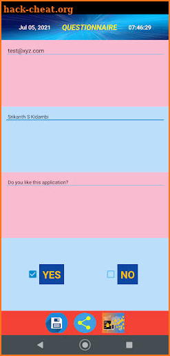 Questionnaire/Survey/Poll form screenshot