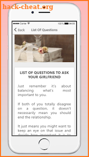 Questions To Ask Your Girlfriend screenshot
