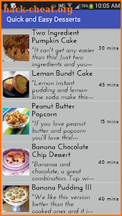 Quick and Easy Desserts:free recipe app screenshot