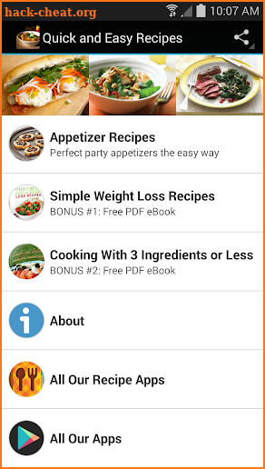 Quick and Easy Recipes screenshot