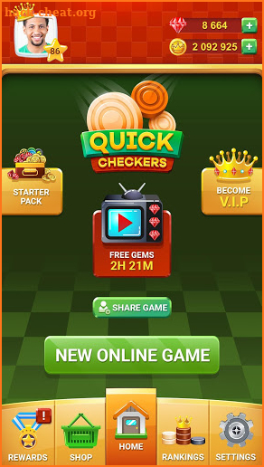 Quick Checkers - Online Draughts screenshot