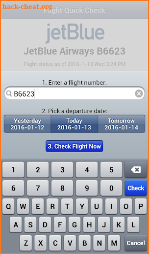 Quick Flight Status screenshot