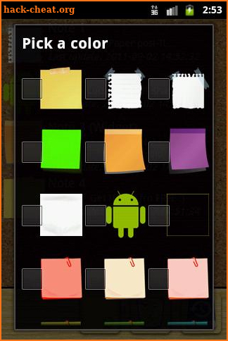 sticky notes widget android