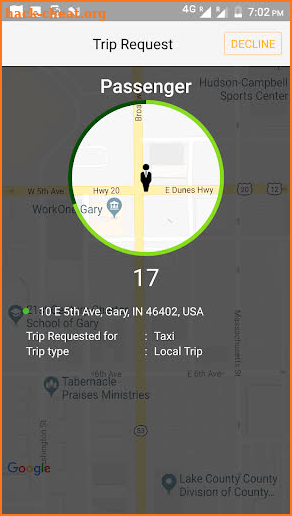 Quickcab driver screenshot