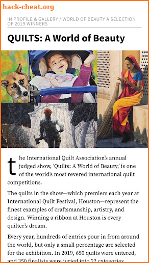 Quilting Arts Magazine screenshot