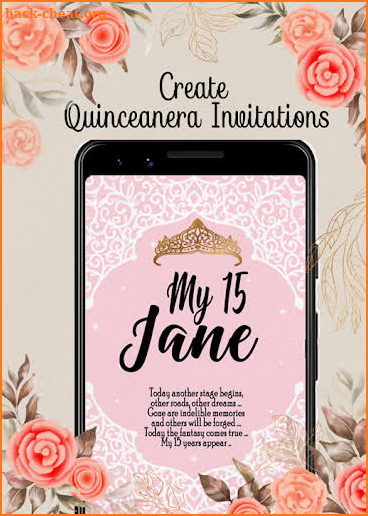 Quinceañera invitations maker screenshot