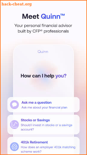 Quinn - Financial Planning screenshot
