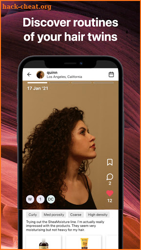 Quinn - Social Hair App | Journal, Reviews, DIY screenshot