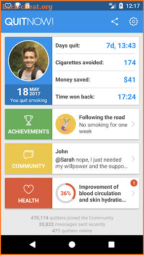 QuitNow! Quit smoking screenshot