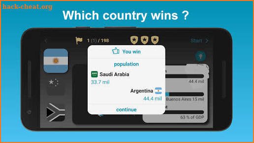 Quiz 198 PRO - Countries in Comparison screenshot