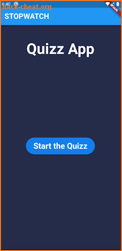 Quiz app screenshot