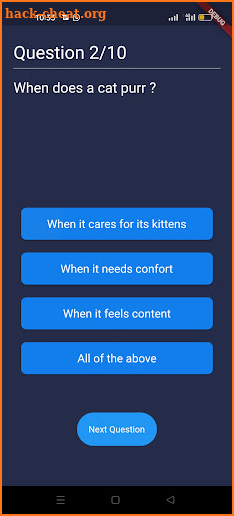 Quiz app screenshot