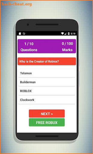 robux quiz earn hack cheat tips screenshot