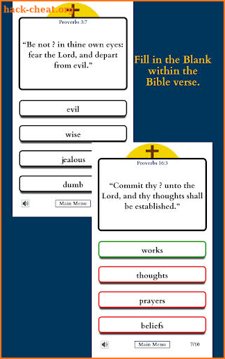 Quiz of the Christian Bible (King James Version) screenshot