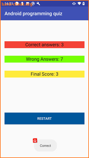 Quizz android game screenshot