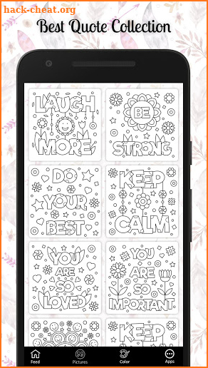 Quote Coloring Book Pages - Life Inspiration Quote screenshot