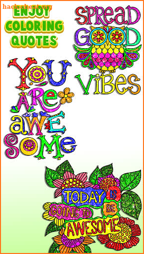 Quotes Color By Number Glitter Coloring Pages screenshot