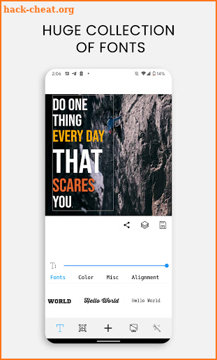 Quotes Creator - a powerful quote maker and editor screenshot