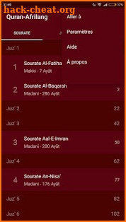 Quran-Afrilang screenshot
