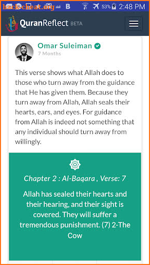 QuranReflect screenshot