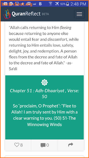 QuranReflect screenshot