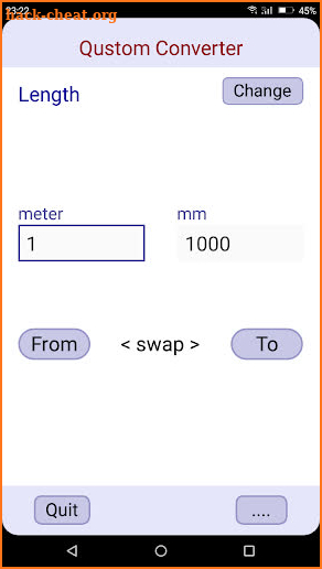 Qustom Unit Convertor screenshot