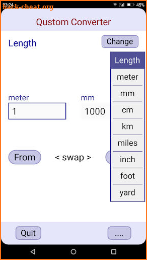 Qustom Unit Convertor screenshot