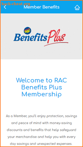 RAC Benefits Plus screenshot