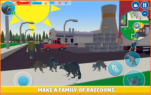Raccoon Adventure: City Simulator 3D screenshot