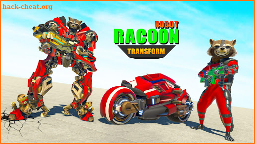 Raccoon Bike Robot : Mega Robot Transforming Games screenshot