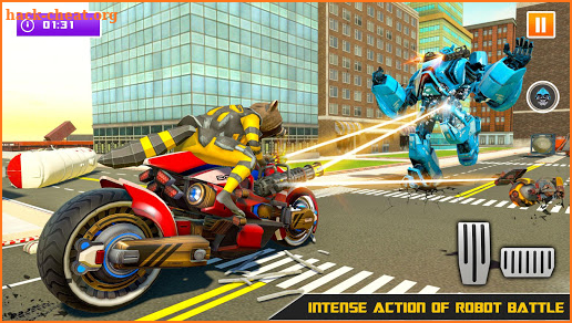 Raccoon Bike Robot : Mega Robot Transforming Games screenshot
