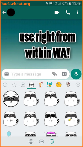RaccoonMood WhatsApp Stickers screenshot