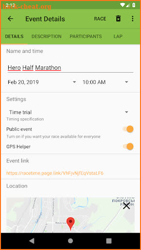 Race Timing & Registration screenshot
