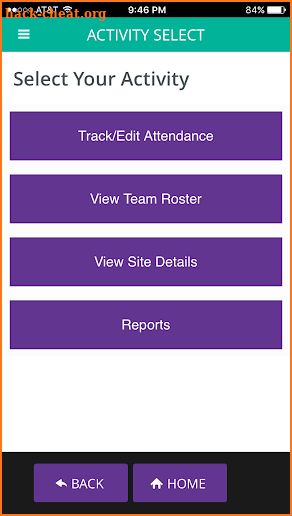 RacePlanner Attendance Tracker screenshot