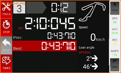 RaceTime - GPS lap timer FULL screenshot
