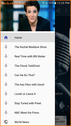 Rachel Maddow PODCAST daily screenshot