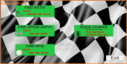 Racing Gear Calculator screenshot