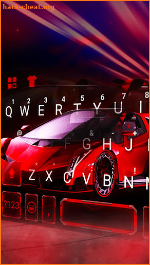 Racing Red Sports Car Keyboard Theme screenshot