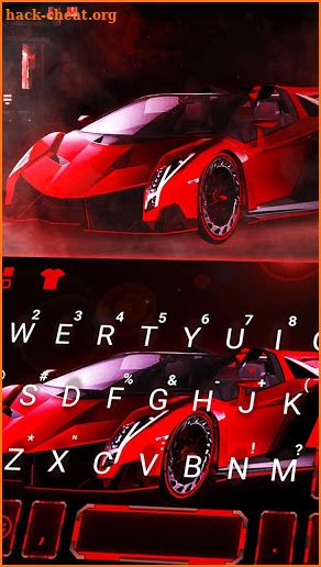 Racing Red Sports Car Keyboard Theme screenshot