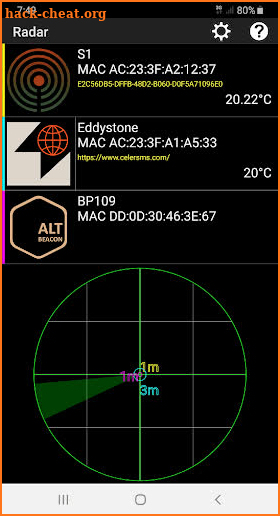 Radar Pro: monitor and track Bluetooth beacons screenshot