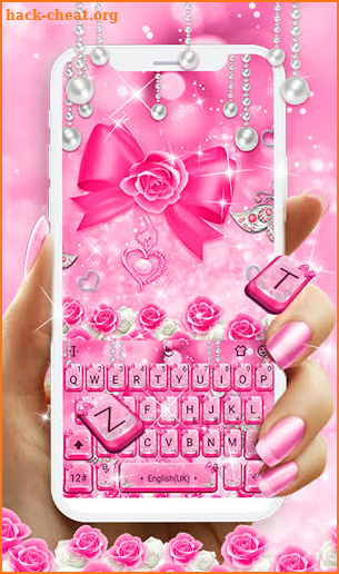 Radiant Rose Diamond Keyboard Theme screenshot