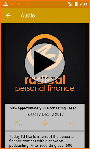 Radical Personal Finance screenshot