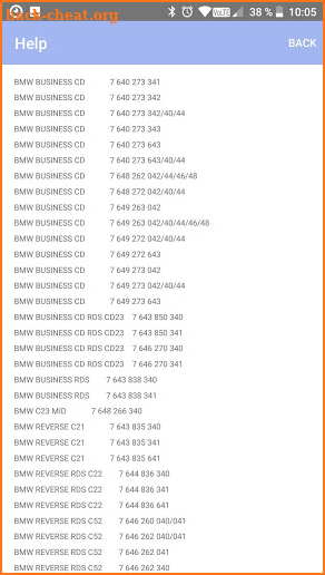 RADIO CODE CALC FOR BMW BUSINESS BAVARIA REVERSE screenshot