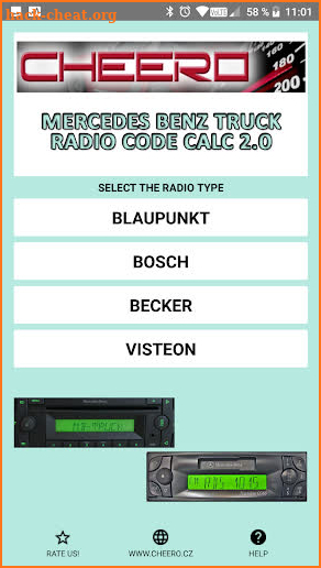 RADIO CODE CALC FOR MERCEDES BENZ TRUCK - NO LIMIT screenshot