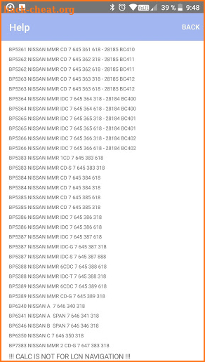 RADIO CODE CALC FOR NISSAN MICRA NOTE - BLAUPUNKT screenshot