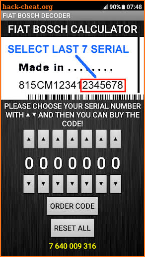 Radio Code FITS Bosch Fiat Decoder screenshot